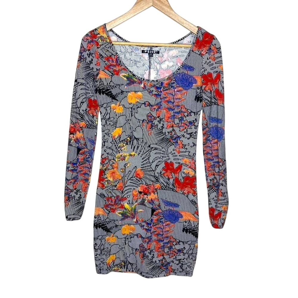 Volcom Walk it Out Long Sleeve Body-con Fitted Mini Dress Size 10